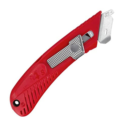 Pacific Handy Cutter S4L Safety Cutter, Retractable Utility Knife with an Ergonomical Design, Bladeless Tape Splitter, Steel Guard for Safety and Damage Protection, Warehouse and In-Store Cutting - style: S4L Safety Cutter