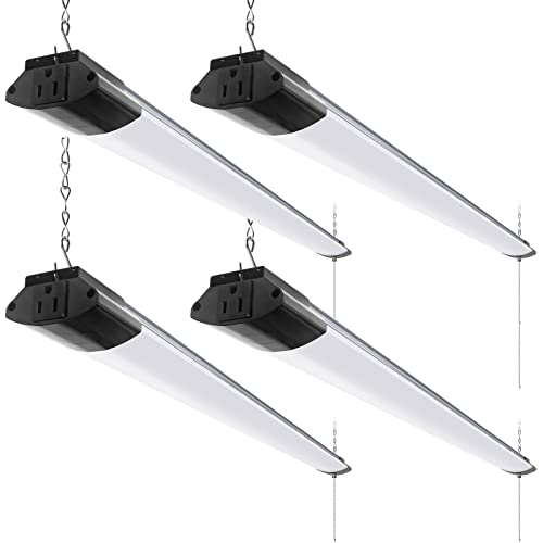 Barrina BS84 LED Shop Lights 4FT for Workshop, 84W 10000LM 5000K, 4 Packs - color: 5000K, size: Black-84W-4 Packs