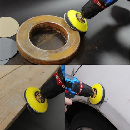 MAXMAN 3" Sanding Discs, 80 Grit Hook & Loop Sandpaper, Silicon Carbide - style: 80 Grit