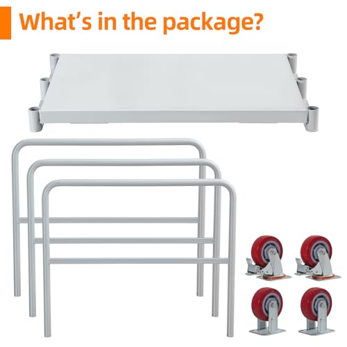 Heavy Duty Steel Panel Cart, Light Gray, 36" L x 24" W x 27" H - color: Light Gray-36" L X 24" W X 27" H