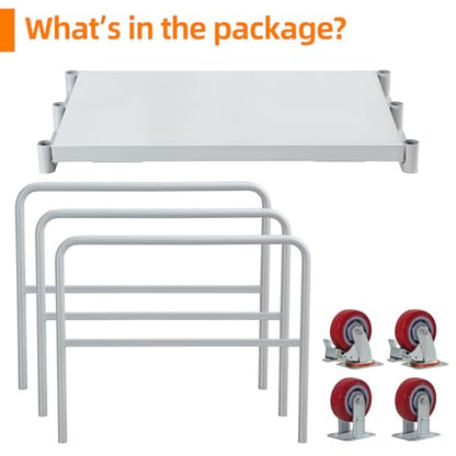 Heavy Duty Steel Panel Cart, Light Gray, 36" L x 24" W x 27" H - color: Light Gray-36" L X 24" W X 27" H