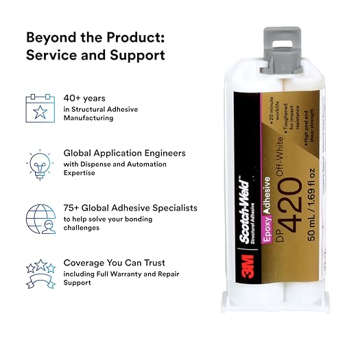 3M Scotch-Weld Epoxy Adhesive DP420, Off-White, 50 mL (1.69 fl oz) Duo-Pak