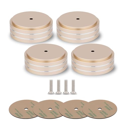 Audio Isolation Feet Aluminum Load 400KG Amplifier Feet 58 * 22MM(4Pcs) - color: Gold