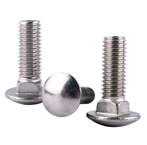1/2-13 x 1-1/2" Carriage Bolts Screws, Round Head Square Neck, 304 Stainless Steel 18-8, UNC Coarse Fully Thread, Quantity 4Pcs - size: 1/2-13 x 1-1/2" (4 Pcs)