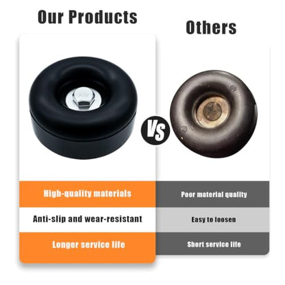 Trailer Ramp Door Rubber Bumpers 2.5" Round Rubber Bump Stops 4-Pack