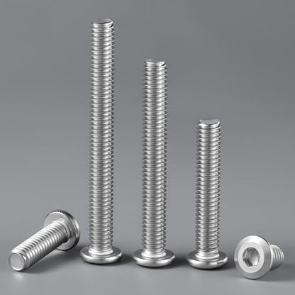 5/16-18 x 1-1/4" Bolt, 30PCS Flat Head Hex Socket Cap Screws Bolts, 304 Stainless Steel 18-8, Fully Threaded, with Hex Spanner - color: Silver, size: 5/16-18 x 1-1/4