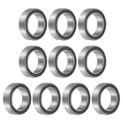 uxcell 10pcs 6700-2RS Bearing 10x15x4mm, Chrome Steel, Miniature, ABEC3 - size: 6700-2RS