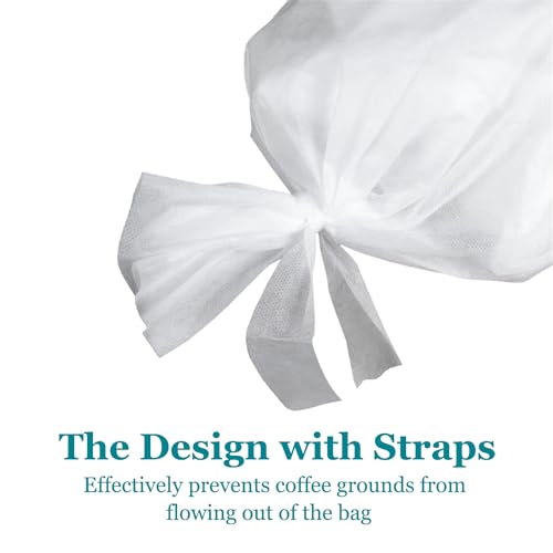 Yzurbu 100pcs 16''x20'' Cold Brew Coffee Filter Bags, No Mess Disposable Filter Bag with Straps for Coffee Shop 5-Gallon Systems - size: 100pcs - 16''x20''