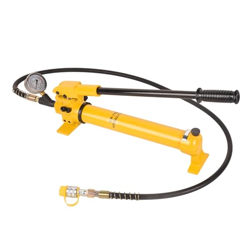 900cc Hydraulic Hand Pump 10000Psi Single Acting Manual Hydraulic Lifting Pump CP-700B Hydraulic Lifting Pump with Pressure Guage - color: CP-700B, Steel Hand Pump