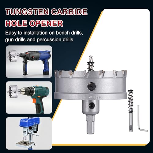 Tungsten Carbide Tipped Hole Saw 3-1/2 Inch 89mm Hole Cutter - size: 3-1/2 Inch (89mm)