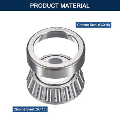 2 Pack M88048/10 Tapered Roller Bearing Cone and Cup Set - size: M88048/M88010