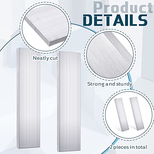 2 Pcs 3/8"(10mm) x 3"(75mm) Aluminum Flat Bar 12" Long Aluminum Plate - size: 3/8" x 3"