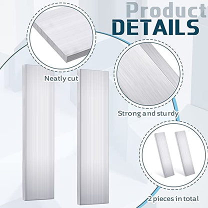 2 Pcs 3/8"(10mm) x 3"(75mm) Aluminum Flat Bar 12" Long Aluminum Plate - size: 3/8" x 3"
