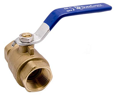 3/4" Brass Ball Valve Full Port 600 WOG Blue Handle for Water Oil Gas - size: [3/4"]