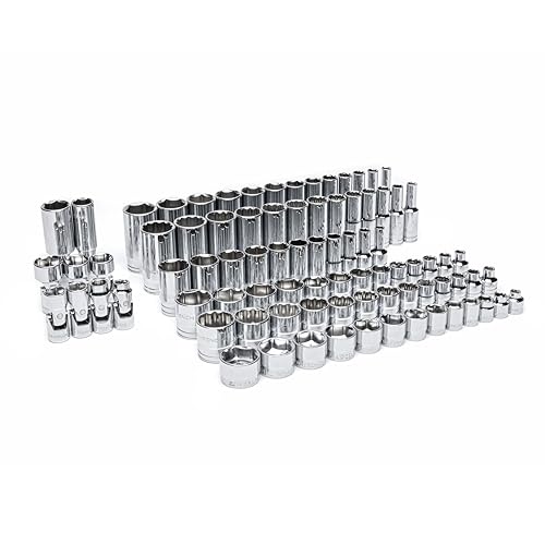 GEARWRENCH 85 Piece 3/8” Drive Master SAE Socket Set | GWMSSKT38SAE - style: 3/8" Chrome Sockets