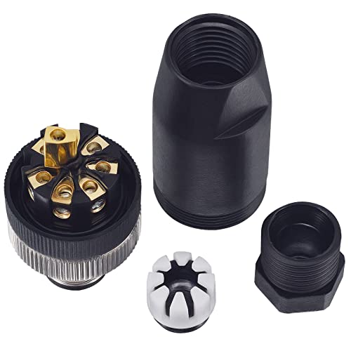 M12 8 Pin Male & Female Socket Panel Aviation Wire Connector,12mm Industrial Circular Connector, Outdoor Waterproof IP67,4 Sets - color: Female+Male, size: 8Pin Straight