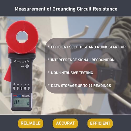 ETCR2100A+ Digital Clamp Ground Earth Resistance Meter Tester 200Ω