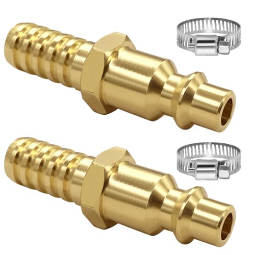 Joywayus 2PCS 3/8" Barb x 1/4" Coupling Industrial Air Hose Quick Connect - size: 1/4 inch