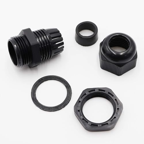 PENGLIN 100PCS NPT 1/2 Nylon Cable Gland P68 Waterproof - color: Black, size: 1/2 Inch (100-Pack)