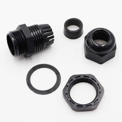 PENGLIN 100PCS NPT 1/2 Nylon Cable Gland P68 Waterproof - color: Black, size: 1/2 Inch (100-Pack)