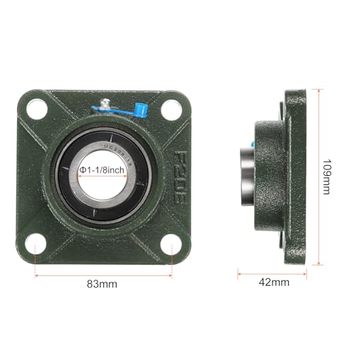 uxcell 2pcs UCF206-18 Pillow Block Bearings 1-1/8 in Bore Self Alignment - size: UCF206-18