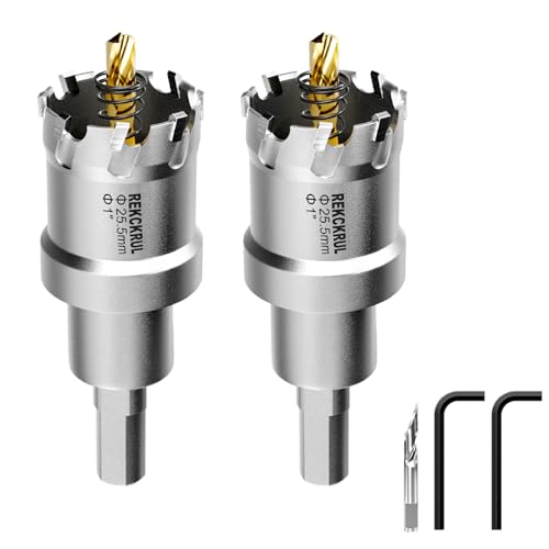 1" (25.5mm) 2Pcs TCT Carbide Hole Saw Kit for Meta - size: 25.5mm | 1" 2Pcs