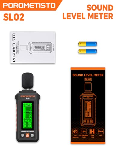 Sound Level Meter POROMETISTO 30-130dB A/C weights,F/S response modes