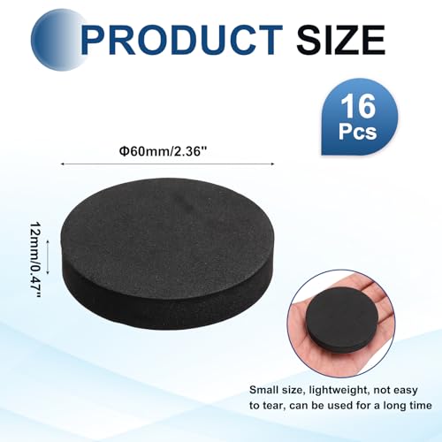 MECCANIXITY Single Sided Speaker Isolation Pads 60mmx12mm Round Black - size: 60mmx12mm