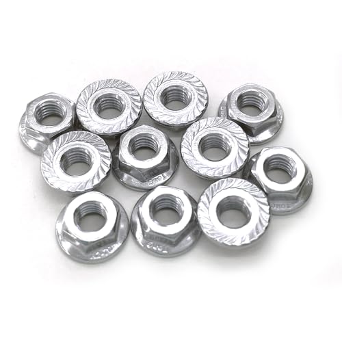 30 Sets M6x1.0-20mm Flanged Hex Head Bolts Kits, Flange Hexagon Screws, Hanger Bolts,Stainless Steel 18-8 (304), M6 Flange Bolt and Nuts,Washer for Securing Exhaust Components (M6x20mm) - size: M6x20mm