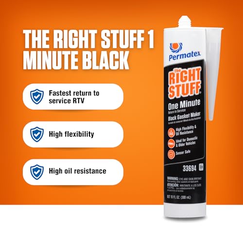 Permatex 33694-6PK The Right Stuff Gasket Maker, 10.1 oz. (Pack of 6) - size: 10 Fl. Oz. (Pack of 6), style: The Right Stuff 1 Min