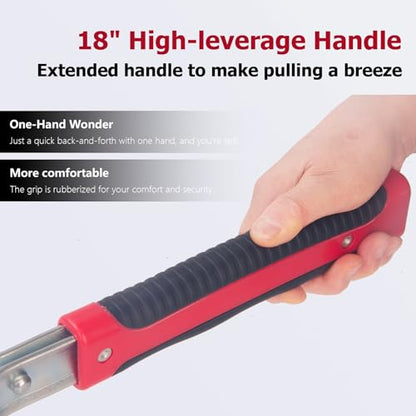 Come Along Winch,5 Ton Capacity with 11.5FT Steel Cable,Heavy Duty Come Along Tool with Dual Gears,3 Hooks,Hand Winch Tool for Road Vehicle Recovery and Pulling Tree,Fence Stretcher,Frame - size: 5T