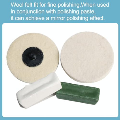 FPPO 30 PCS 3 Inch Quick Change Sanding Disc Surface Conditioning,1/4" Shank Nylon Non-Woven Felt Sanding Pads for Power-Operated Sanders