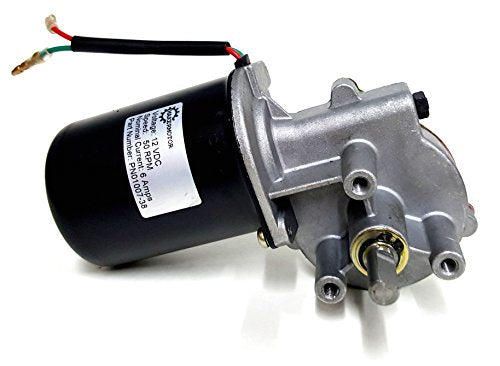 (PN01007-38) 3/8" D Shaft 12V DC Reversible Electric Gear Motor 50 RPM