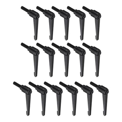 uxcell 16pcs Lever Adjustable Handles M10 x 30mm Metric Male Thread, Level Clamping Handle Hand Stud Knobs Rotating Screw Handles Bolts with Locking Lever, Black - size: M10 x 30mm