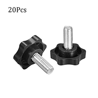 NACX M8 x 16mm Clamping Knob, Thumb Screw & Star Knob Hand Tightening Screw, 20Pcs - size: M8 x 16mm