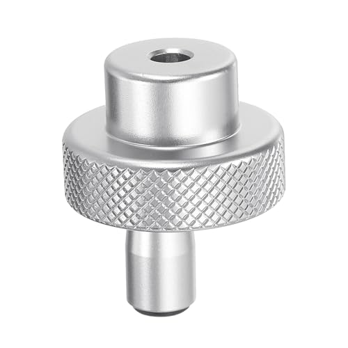 HARFINGTON Aluminum Alloy Handwheel 30mm OD 5mm Bore Lathe Hand Wheel with Rotate Handle Aluminum Milling Machine Handle with Wrench and 2pcs Screws for Milling Machine Lathe, Silver Tone - size: 30mm x 5mm
