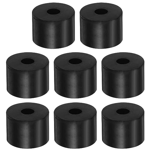 HARFINGTON 8pcs Rubber Spacer 1.57" OD 0.47" ID 1.2" Thick Black - size: 12mm x 40mm x 30mm