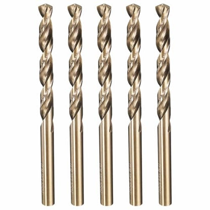 5pcs Drill Bit 6mm Diameter M35 5% Cobalt HSS for Metal - size: 6mm