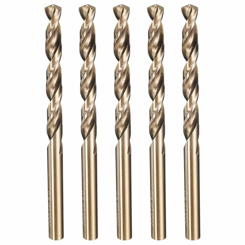 5pcs Drill Bit 6mm Diameter M35 5% Cobalt HSS for Metal - size: 6mm