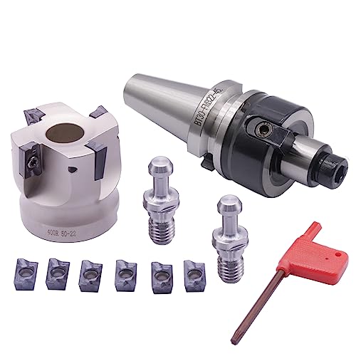 1.97"/50mm Cutting Dia 400R-50-22-4T Shell Cutter Set with BT30 Arbor - style: BT30-FMB22-45L