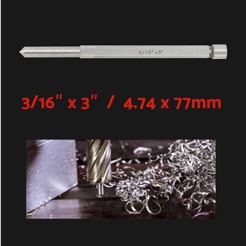 S&F STEAD & FAST Pilot Pin 3/16" x 3", 2-Pc for Annular Cutter - size: 3/16" x 3"