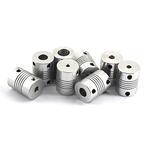 (10 pieces) 4mm to 5mm Aluminum Alloy Flexible Coupler Flexible Shaft Coupling for 3D Printer CNC Machine - color: 4mm to 5mm