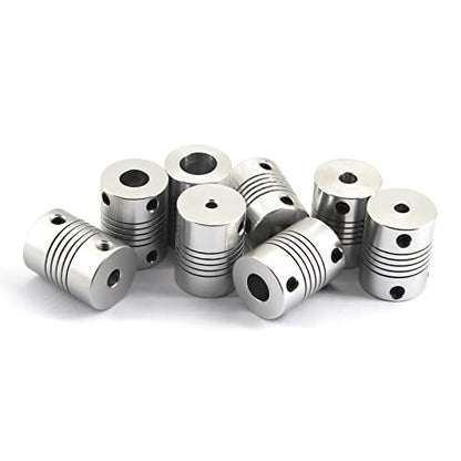 (10 pieces) 4mm to 5mm Aluminum Alloy Flexible Coupler Flexible Shaft Coupling for 3D Printer CNC Machine - color: 4mm to 5mm