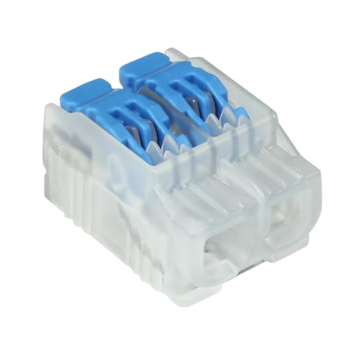Ideal Electrical in-Sure Lever Wire Connector,12 AWG, 2-Port(30-10L22), Box of 150—Compact Releasable Connectors for Solid and Stranded Wires - size: Box of 150, style: 2 Port / 12-24 AWG