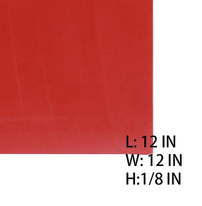 Neoprene Rubber Sheet Solid Rubber Strips Roll Mat PadInsulation High Temperature Rsistant for DIY Gaskets, Pads, Sealing, Cushion (Red, 12" X 12" X 1/8" (.125")) - color: Red, size: 12" X 12" X 1/8" (.125")