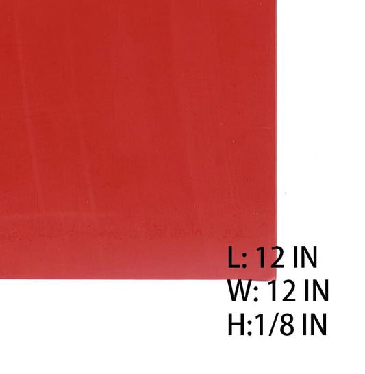Neoprene Rubber Sheet Solid Rubber Strips Roll Mat PadInsulation High Temperature Rsistant for DIY Gaskets, Pads, Sealing, Cushion (Red, 12" X 12" X 1/8" (.125")) - color: Red, size: 12" X 12" X 1/8" (.125")