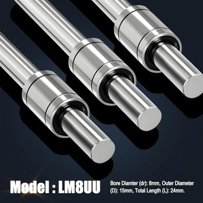 12Pcs LM8UU Linear Ball Bearings