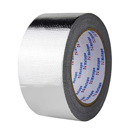 Glass Fiber Cloth Aluminum Tape, Silver, (6mil x 2" x 66ft) Perfect for HVAC, Sealing & Patching Hot & Cold Air Ducts, Metal Repair Duct Tape, Professional Grade.