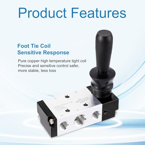 4H210-08 5/2-Way Hand Lever Pneumatic Valve 1/4"