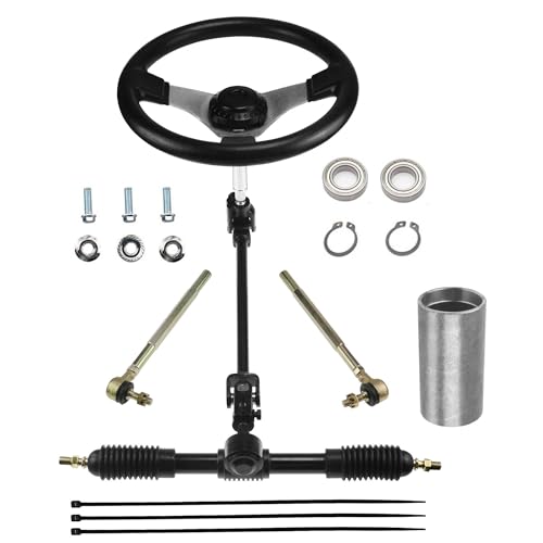 PRO BAT 300mm/11.8'' Steering Wheel & 420mm/16.5'' Gear Rack Pinion - size: 11.8‘’ Steering Wheel 16.5'' Gear Rack Pinion Kit